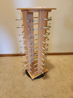 Su-mz5050-4 Roxy Display Sunglasses Racks Stand Case Square Wooden Spinning Rack
