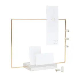 44625 Russell Hazel Memo Display With Empty Metal Frame Clear Gold-toned Hard