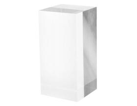 Ry Display 432292401623 Clear Polished Acrylic Cube Stand - Square Jewelry Showcase H