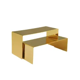 Ry Display 432292401630 Golden Metal Shoe Handbag Riser Stand Stainless Steel Bag