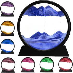 Rysnwsu Anboer-1201 3d Dynamic Sand Art Liquid Motion Moving Picture 7ftft Blue