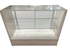 S&l Store Fixtures Sc4bw 4 Ft Full Vision Showcase- Barnwood
