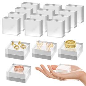 Samyucho Asdb-221-16p Acrylic Base 16 Pieces Blocks For Display 2 X 1 Inch Square Riser