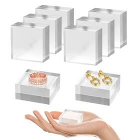 Samyucho Asdb-221-8p Acrylic Base 8 Pieces Blocks For Display 2 X 1 Inch Square Riser