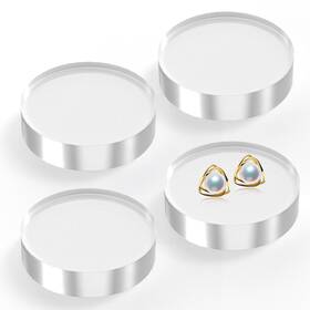 Samyucho Asdb-441-4p-r Acrylic Base Stand 4 Pieces Blocks For Display X 1 Inch Clear P