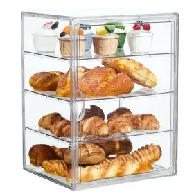 Sa-1-3geban Sankeu Pastry Display Case Bread Box For Kitchen 4tier 1pcs Clear