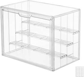 Sankeu Sa085 4-tier Clear Acrylic Display Case With 3 Adjustable Shelves For Collectibles