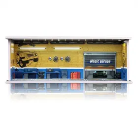 Scen002 Scenpoch Single-tier For Hot Wheels Display Case - 6-car 1 64 Scale Model Garage Diora
