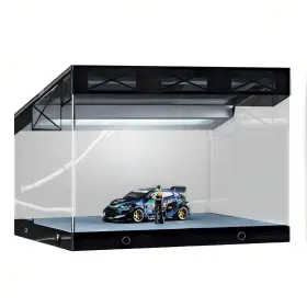 Scen430 Scenpoch 1/64 Diecast Car Display Case - Clear Acrylic Showcase With Led Lights For Ho Scen430 Scenpoch 1/64 Diecast Car Display Case - Clear Acrylic Showcase With Led Lights For Ho
