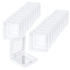 Sdoot 751565010057 Coin Display Frame White 3d Floating Holder Stands 20 Pack Co