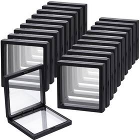 Sdoot Sj018z-1 Black 3d Floating Frame Display Holder Stands Coin Set Of 20