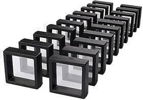 Sdoot Sj113-6 Black 3d Floating Frame Display Holder Stands Coin Set Of 20