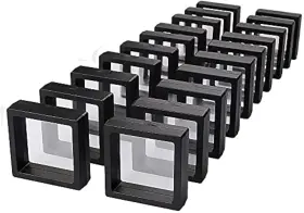 Sj113-6 Sdoot Black 3d Floating Frame Display Holder Stands Coin Set Of 20
