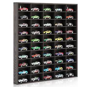Seenelling Qar-seenelling-4095 Wooden Display Case For Hot Diecast Wheels 50 Spaces Wall Mount 1/64 Scale