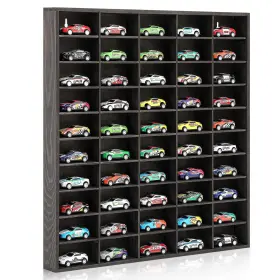 Qar-seenelling-4095 Seenelling Wooden Display Case For Hot Diecast Wheels 50 Spaces Wall Mount 1/64 Scale Qar-seenelling-4095 Seenelling Wooden Display Case For Hot Diecast Wheels 50 Spaces Wall Mount 1/64 Scale