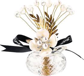 Senliart Cr002 Cute Crystal Artificial Tree Pearl Flower Office D Cor Gift For Women