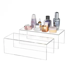 Ar-12-2-4 Sezanrpt Acrylic Shelf Riser 12x5.1x4 Pack Of 2 Clear Stand For Funko Pop Co