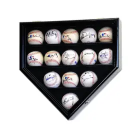 Dc5025b Sfdisplay.com Llc. 14 Baseball Ball Display Case Cabinet Holder Wall Rack Home Plate Shaped 98%