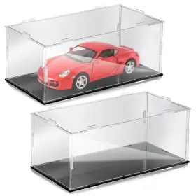 Kez-singhoow-0700 Singhoow 2 Pcs Acrylic Model Car Display Case 1 24 Scale Clear Diecast Boxes