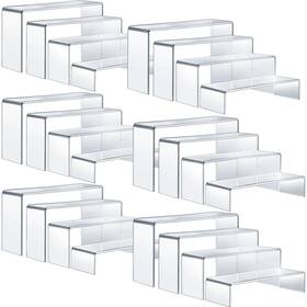 Sintuff Dac-sintuff-944 24 Pcs 6 Set Acrylic Display Risers 9 Inch 8.7 8.3 8 Clear