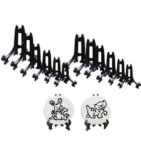 Sk Ftgj0564 3 Inch High Black Plastic Display Stands Plate Holders To Pictures Co