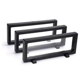 Skelang 736140236886 3 Pcs 3d Floating Display Case Black Stand Holder