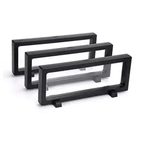 Skelang 736140236886 3 Pcs 3d Floating Display Case Black Stand Holder