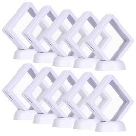 Skelang 736140237524 10-pack 3d Floating Display Case Box Coins Stand Hold