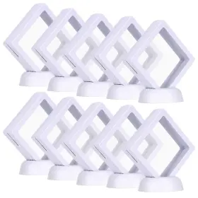 Skelang 736140237524 10-pack 3d Floating Display Case Box Coins Stand Hold