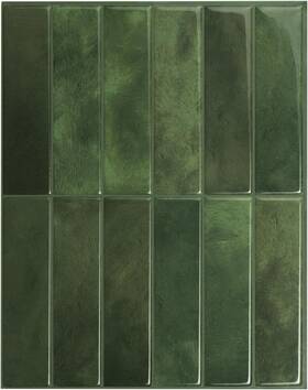 Smart Tiles 623996220537 Peel And Stick Backsplash - 5 Pack Of Sefrou Green