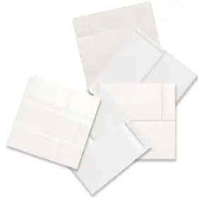 Smart Tiles 623996851366 Peel And Stick Backsplash - X-large Sample Kit White
