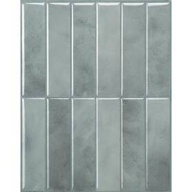 Smart Tiles Sm1239g-05-qg Peel And Stick Backsplash - 5 Sheets Of Pack Casa Grey