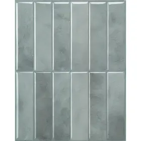 Sm1239g-05-qg Smart Tiles Peel And Stick Backsplash - 5 Sheets Of Pack Casa Grey