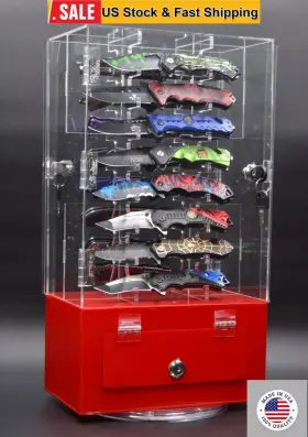 50375 Smartchoicellc 16 Piece Double-sided Knife Display With Locks And Storage Box Only 50375 Smartchoicellc 16 Piece Double-sided Knife Display With Locks And Storage Box Only