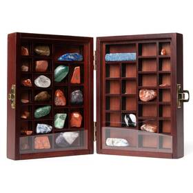 Smartyrocks Sr-rc-02 Small Portable Rock Display Case Hand-sized 48-slotted Shadow Box For Gemsto