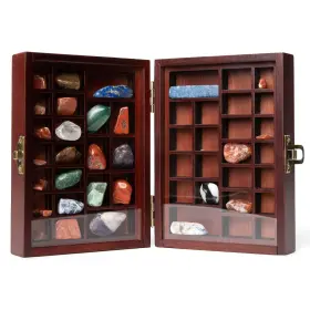 Sr-rc-02 Smartyrocks Small Portable Rock Display Case Hand-sized 48-slotted Shadow Box For Gemsto
