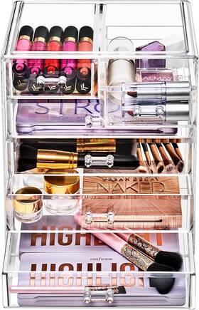 Sorbus 47473 Acrylic Makeup Tools Accessories Bags Cases Cosmetic Display