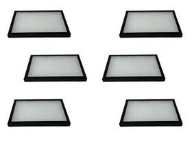 Southern Star Displays 547051508657 6 Pack Of Riker Display Cases 8 X 12 3/4 With Glass Top For Collectibles Je