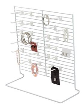 Sswbasics 16139 24-peg White Wire Countertop Rack - 18 Inch W X 20 H