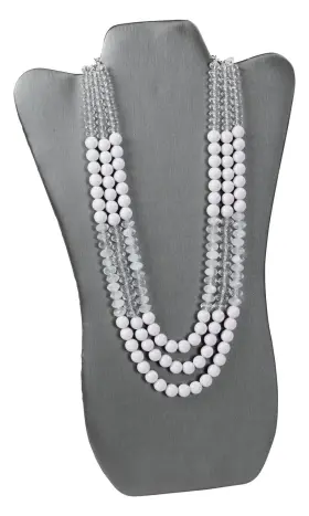 55511-25 Sswbasics Tall Gray Necklace Display Easel - Case Of 25