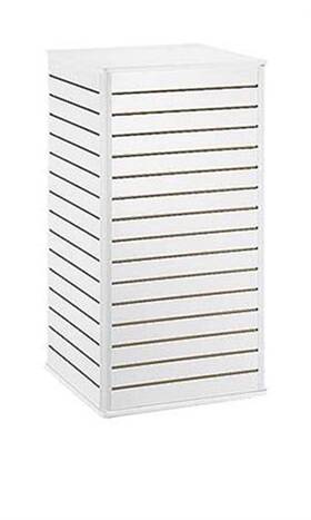 Sswbasics 60146 24 Inch X 48 White Slatwall Tower