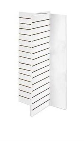 Sswbasics 60179 4-panel White Slatwall Tower