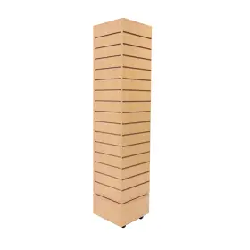 54ftfth Sswbasics 60239 Slatwall Tower - Rotating Maple Color Finish 12ftftl X 12ftftw