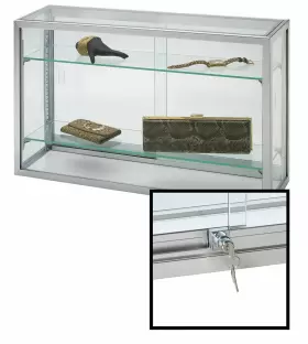 65302 Sswbasics Countertop Display Case - Upright Glass 18 Inch H X 8 D 30 L Lock Included