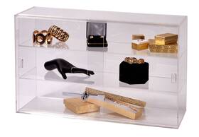 Sswbasics 98220 2-shelf Acrylic Countertop Display Case Comes With Lock And Key