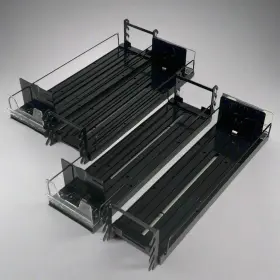 Sg409 Stephen Gould Corp 4 Pack Slim Line Double Pushers Tray With Bed Black