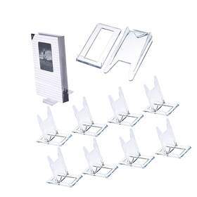 Strendier A28492 8pcs Plastic Book Stand For Display Clear Adjustable Comic Hold
