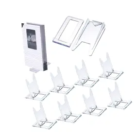 A28492 Strendier 8pcs Plastic Book Stand For Display Clear Adjustable Comic Hold