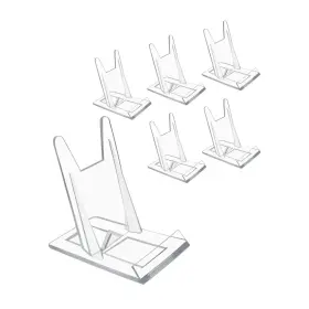 Qy250813-0100 Strendier Biaungdo 6 Pcs Acrylic Book Display Stand Adjustable Clear Holder Ea