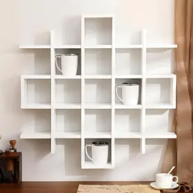 Jin-suzile-3926 Suzile Oversize Coffee Mug Display Rack Wooden Shelves Rustic